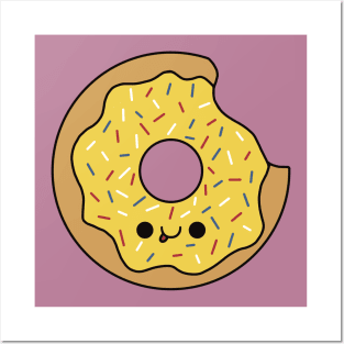 Cute Lemon Donut - Kawaii Donut Posters and Art